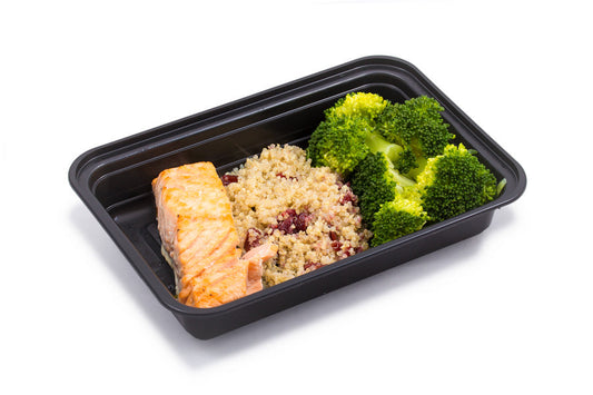 Salmon, Plain 5oz, with Brussels Sprouts and Brown Rice