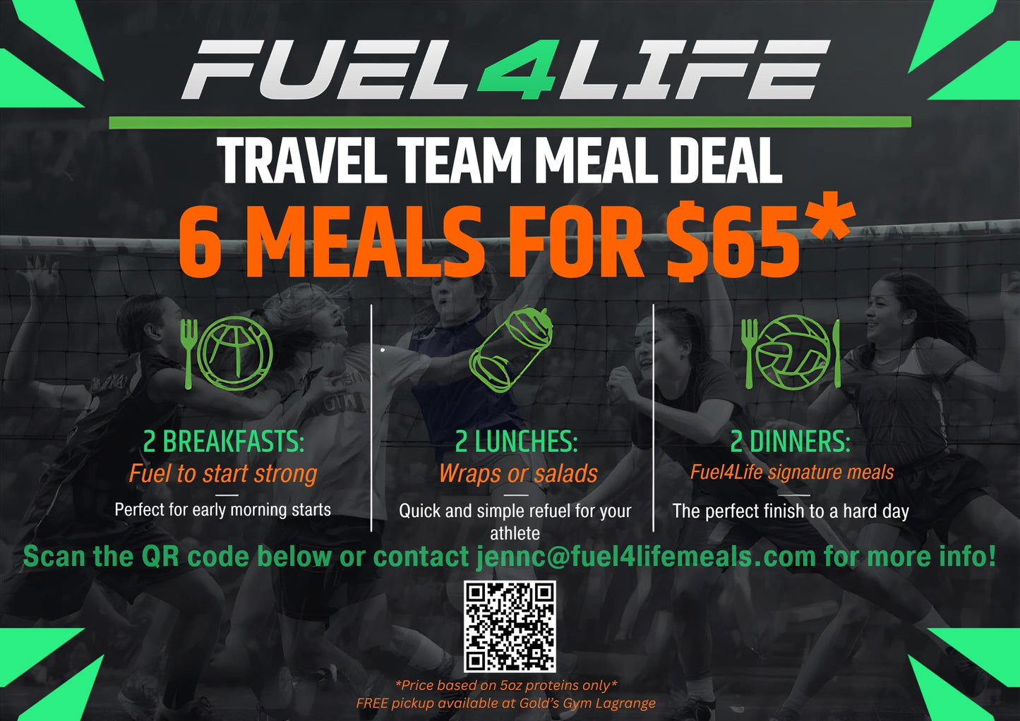 6 meals for $65