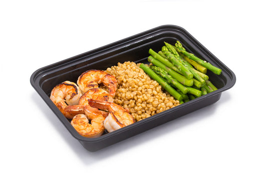 Shrimp, Blacken Seasoned 5oz, with Kale and 1/3rd Cup Basmati Rice