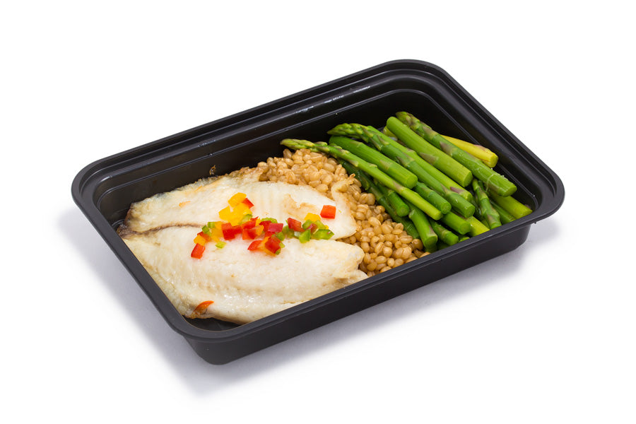 Tilapia, Plain 6oz, with Green Beans and Onion Roasted Potatoes